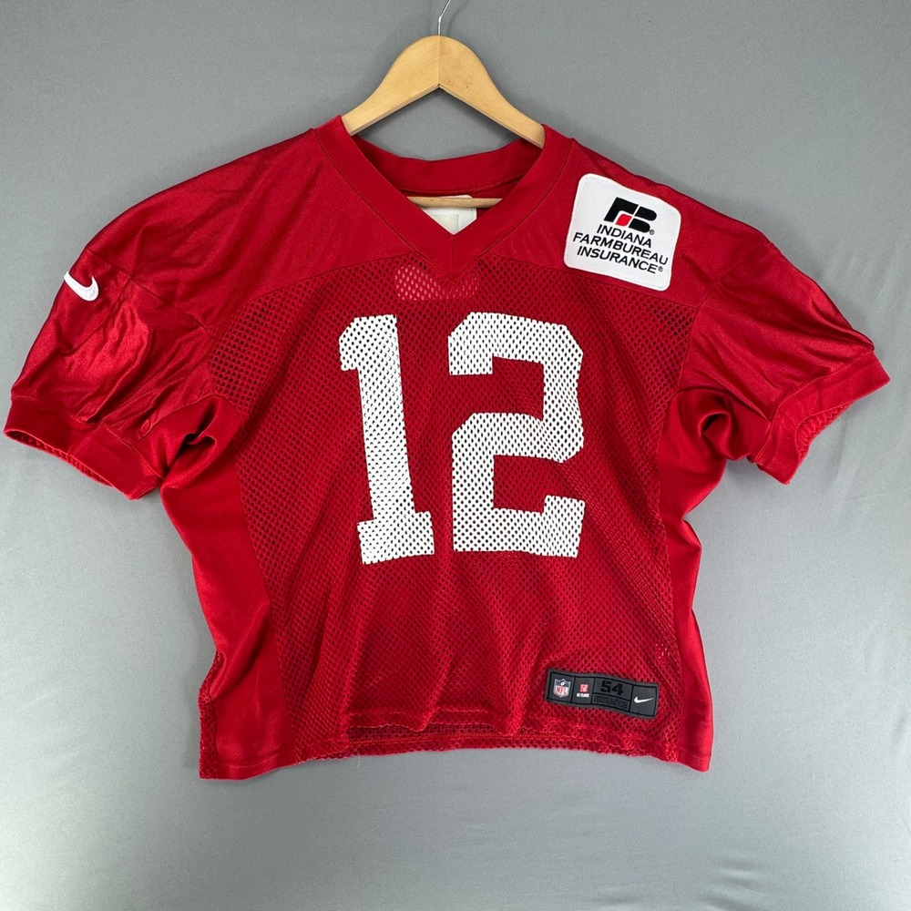 Indianapolis Colts #12 Nike Practice Jersey Size 54 Red Team Issued Kinexon USA